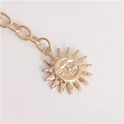 Ozdobný retiazkový kovový opasok Slniečko zlaté