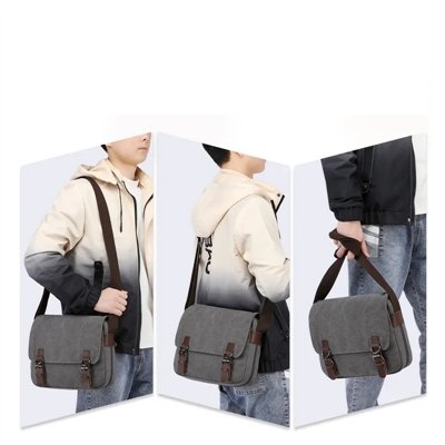 Canvasio plátená taška cez rameno Ohry Čierna 8L