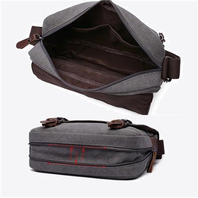 Canvasio plátená taška cez rameno Ohry Čierna 8L