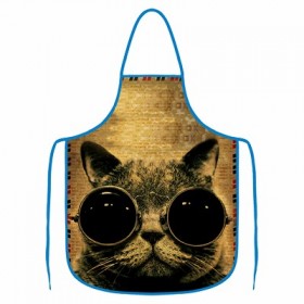 Kuchynská zástera - Mačka s okuliarmi