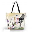 Nákupná a plážová taška Huado - Zebra