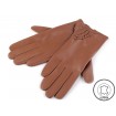 Dámské kožené rukavice tmavě hnedé M