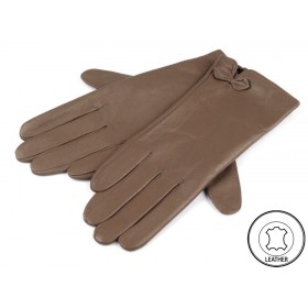 Dámské kožené rukavice hnedé L