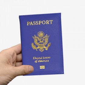 Púzdro na cestovný pas United States of America modré