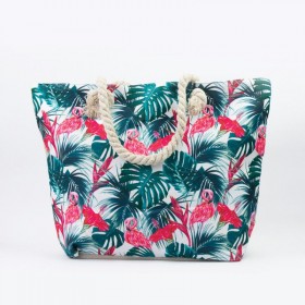 Plážová aj nákupná taška Palmy zelené